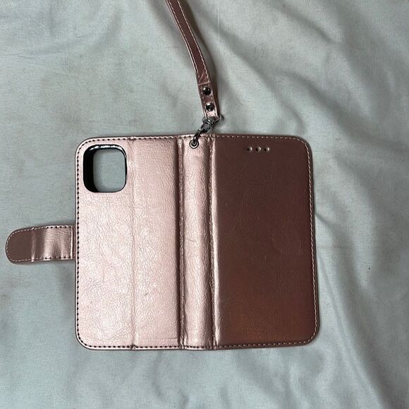 Bocasal IPhone 12 Rose Gold Wristlet Case. - Picture 11 of 12